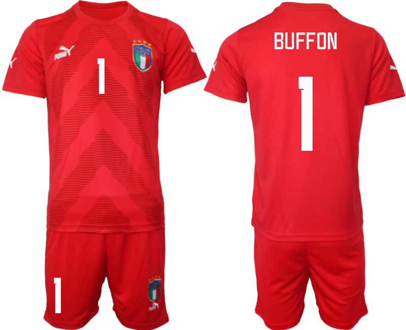 Men 2022 World Cup National Team Italy red goalkeeper #1 Soccer Jersey2